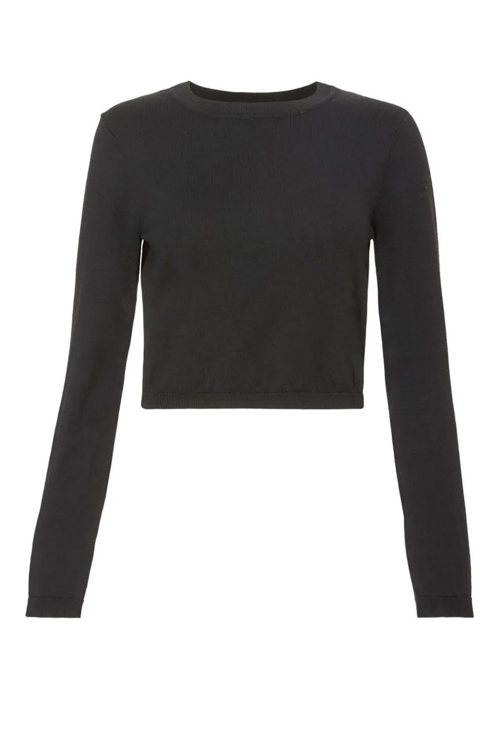 Quiz Workwear|Schoolwear>Black Knit Cropped Jumper