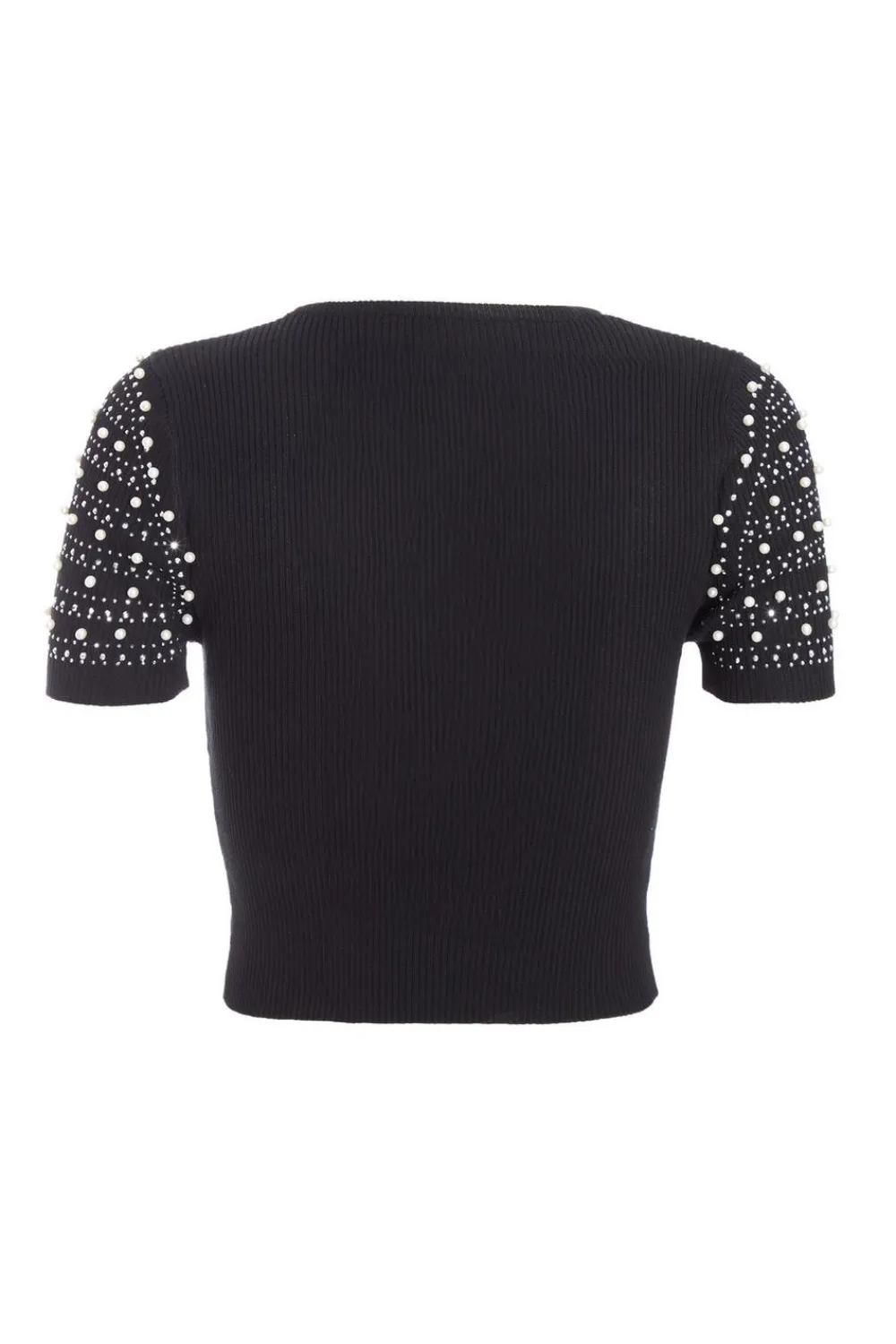 Quiz Going Out Tops|Day Tops>Knit Embellished Crop Top