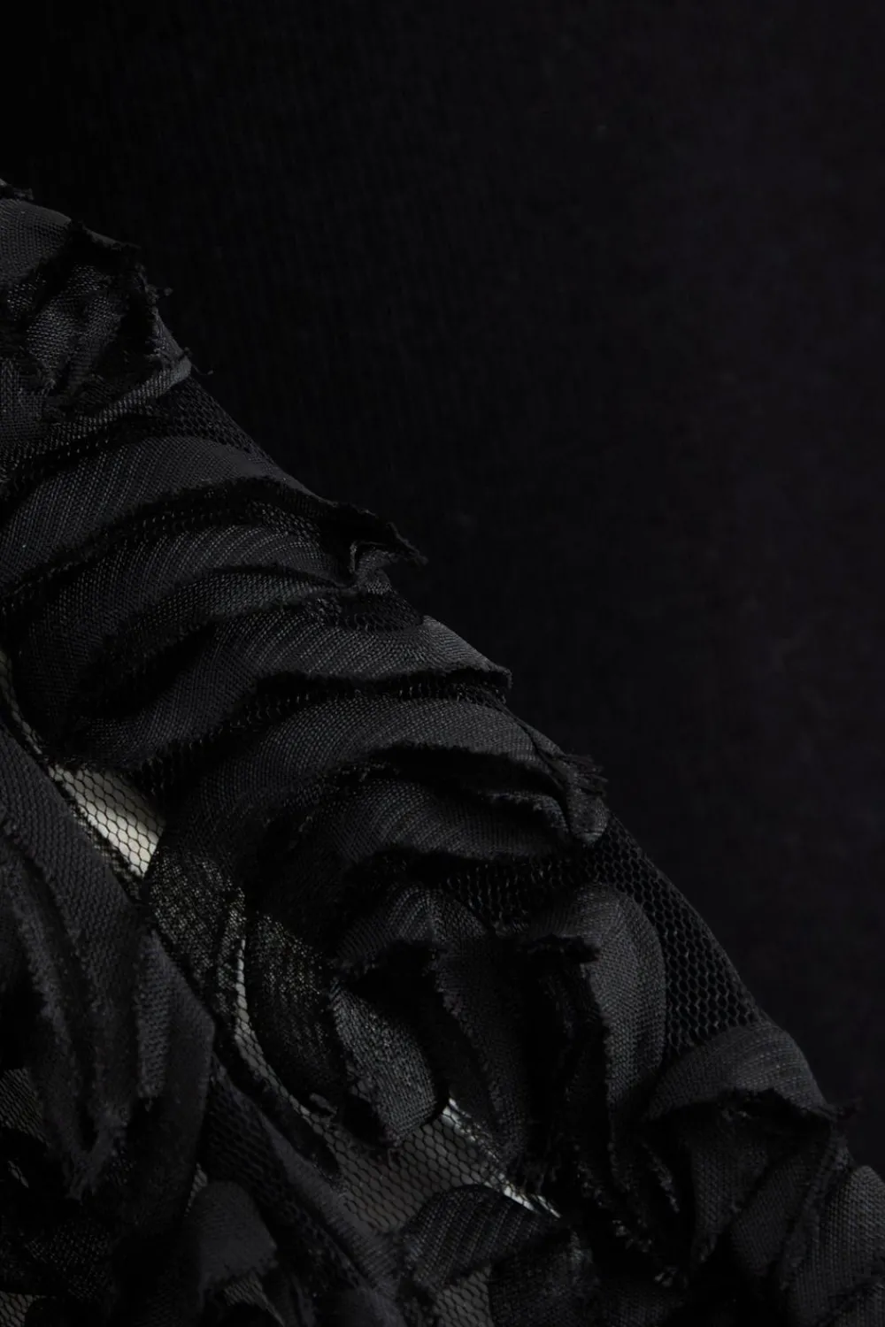 Quiz Day Tops|Tops>Black Knit Sleeve Detail Top