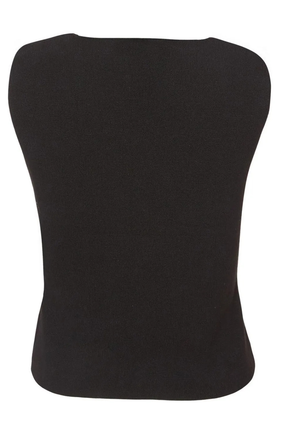 Quiz Waistcoat|Workwear>Black Knitted Button Front Waistcoat