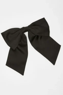 Quiz Hair Accessories|Occasion Accessories>Black Large Satin Hair Bow