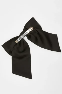 Quiz Hair Accessories|Occasion Accessories>Black Large Satin Hair Bow