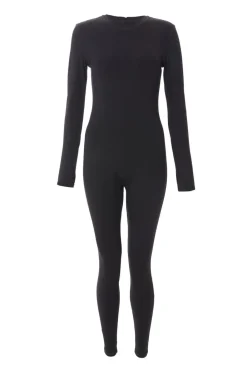 Quiz Black Jumpsuits|Modest>Black Long Sleeve Unitard