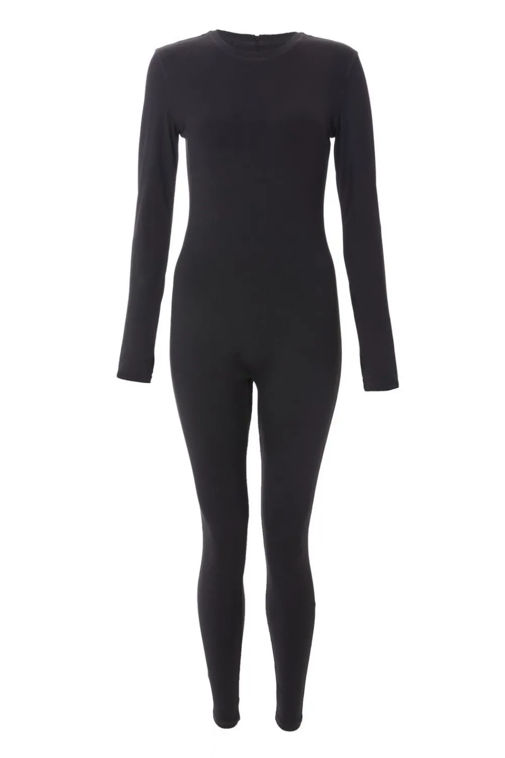 Quiz Black Jumpsuits|Modest>Black Long Sleeve Unitard