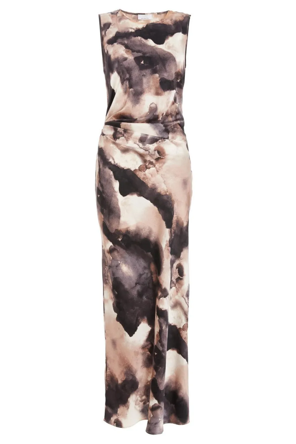 Quiz Summer Clothes|Wedding Guest Dresses>Black Marble Print Satin Ruched Midaxi Dress