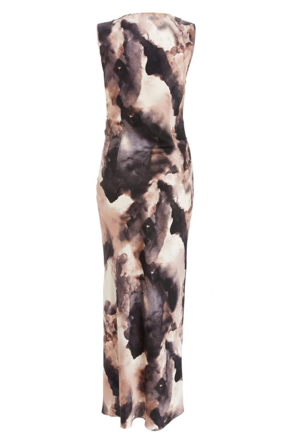 Quiz Summer Clothes|Wedding Guest Dresses>Black Marble Print Satin Ruched Midaxi Dress