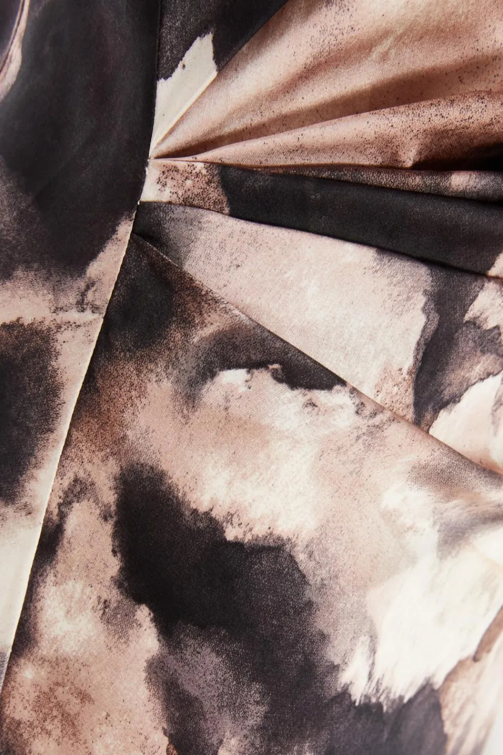 Quiz Summer Clothes|Wedding Guest Dresses>Black Marble Print Satin Ruched Midaxi Dress