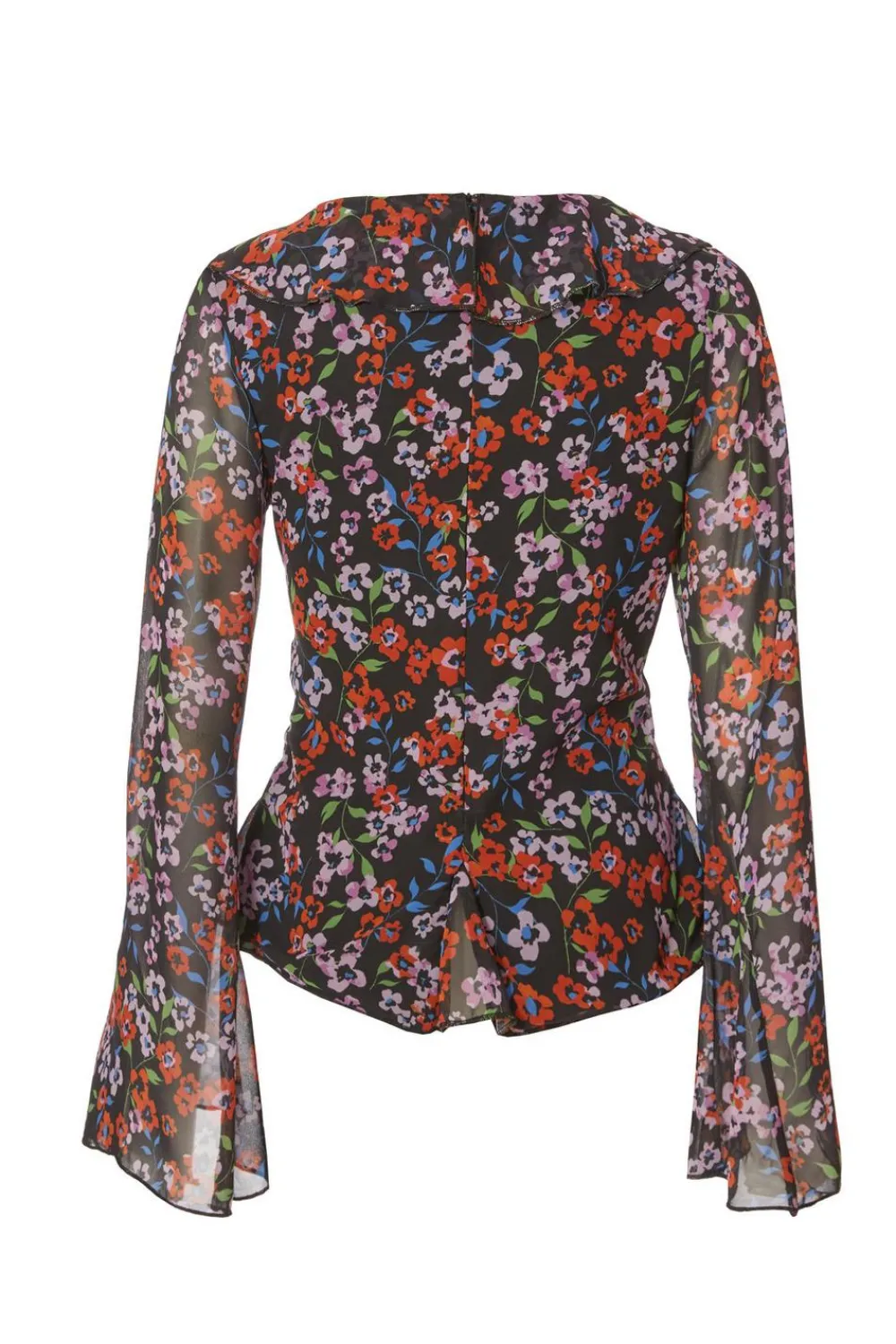 Quiz Going Out Tops|Day Tops>Black Mesh Floral Blouse