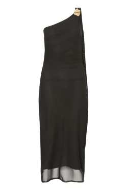 Quiz Going Out|Dresses>Mesh One Shoulder Midi Dress