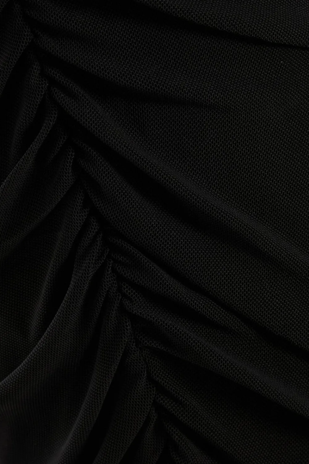 Quiz Skirts>Black Mesh Ruched Midaxi Skirt
