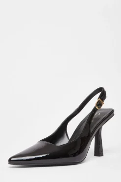 Quiz Occasion Shoes|Heels>Patent Sling Back Court Heels