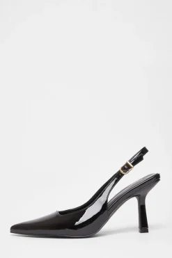 Quiz Occasion Shoes|Heels>Patent Sling Back Court Heels