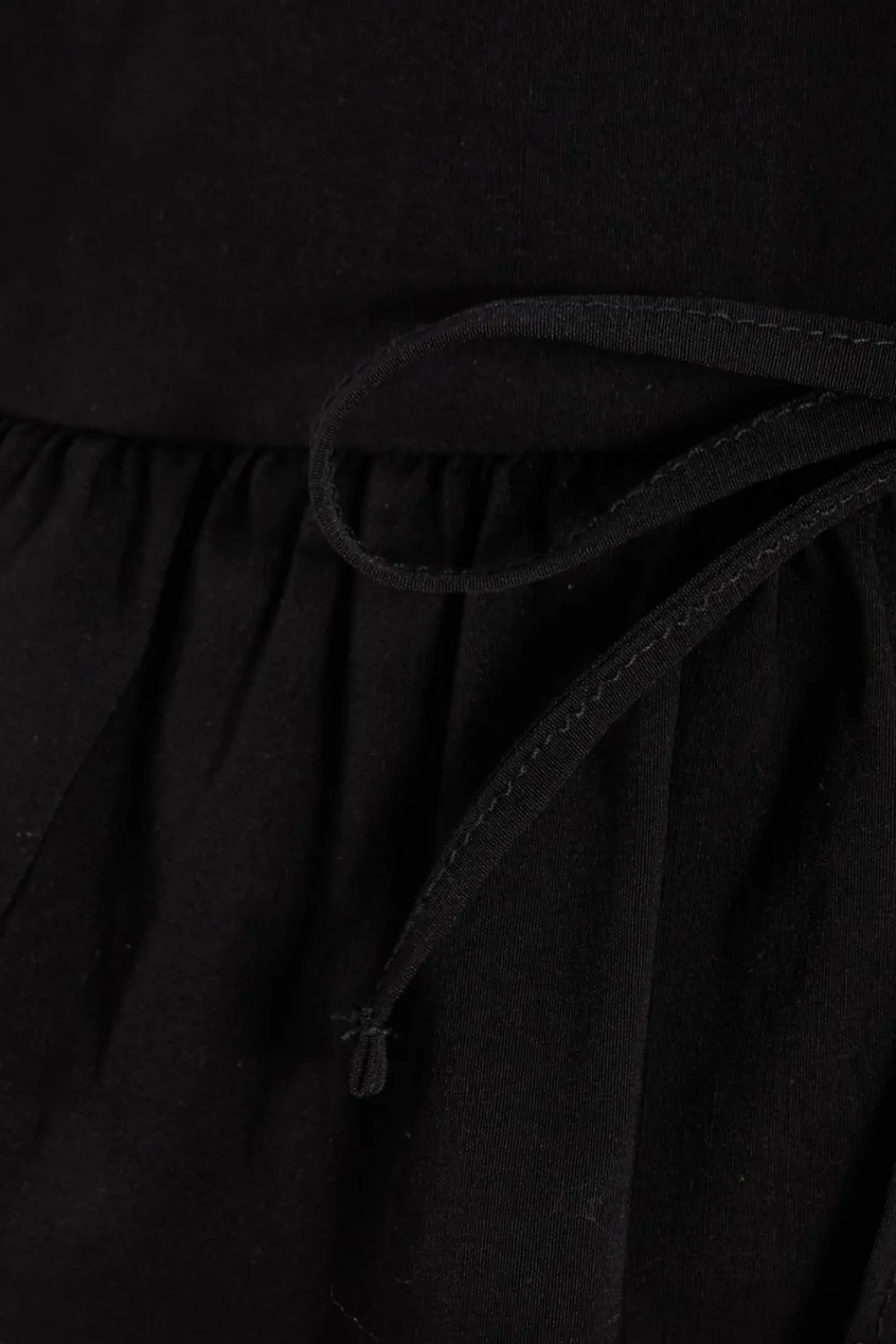 Quiz Summer Tops|Going Out Tops>Black Peplum Tie Top