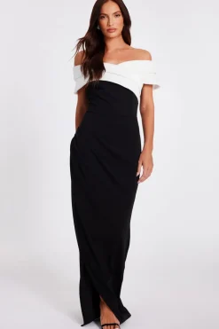 Quiz Prom Dresses|Prom & Ball>Pleated Bardot Maxi Dress