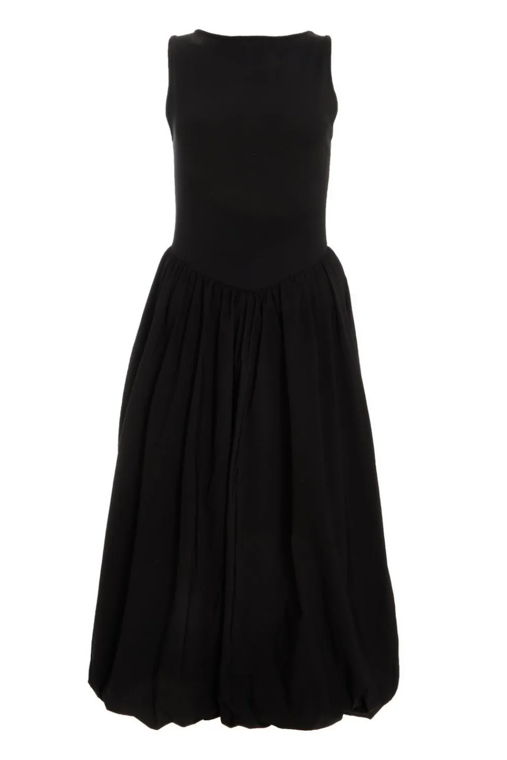 Quiz Midi Dresses|Going Out Dresses>Black Puff Ball Midi Dress