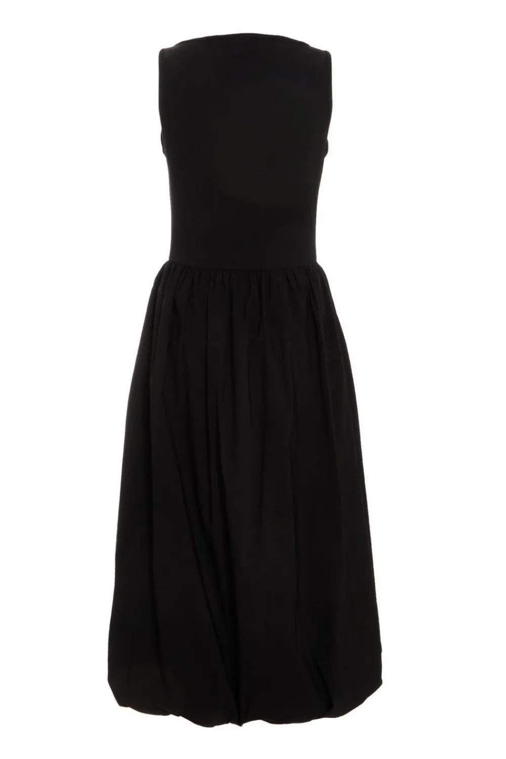 Quiz Midi Dresses|Going Out Dresses>Black Puff Ball Midi Dress