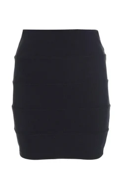 Quiz Skirts|Schoolwear>Black Ribbed Bodycon Skirt