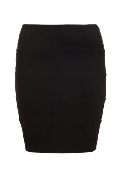 Quiz Skirts|Schoolwear>Black Ribbed Bodycon Skirt