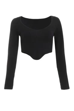 Quiz Day Tops|Crop Tops>Ribbed Crop Top