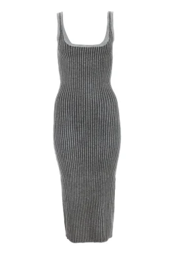 Quiz Midi Dresses|Day Dresses>Black Ribbed Midi Dress