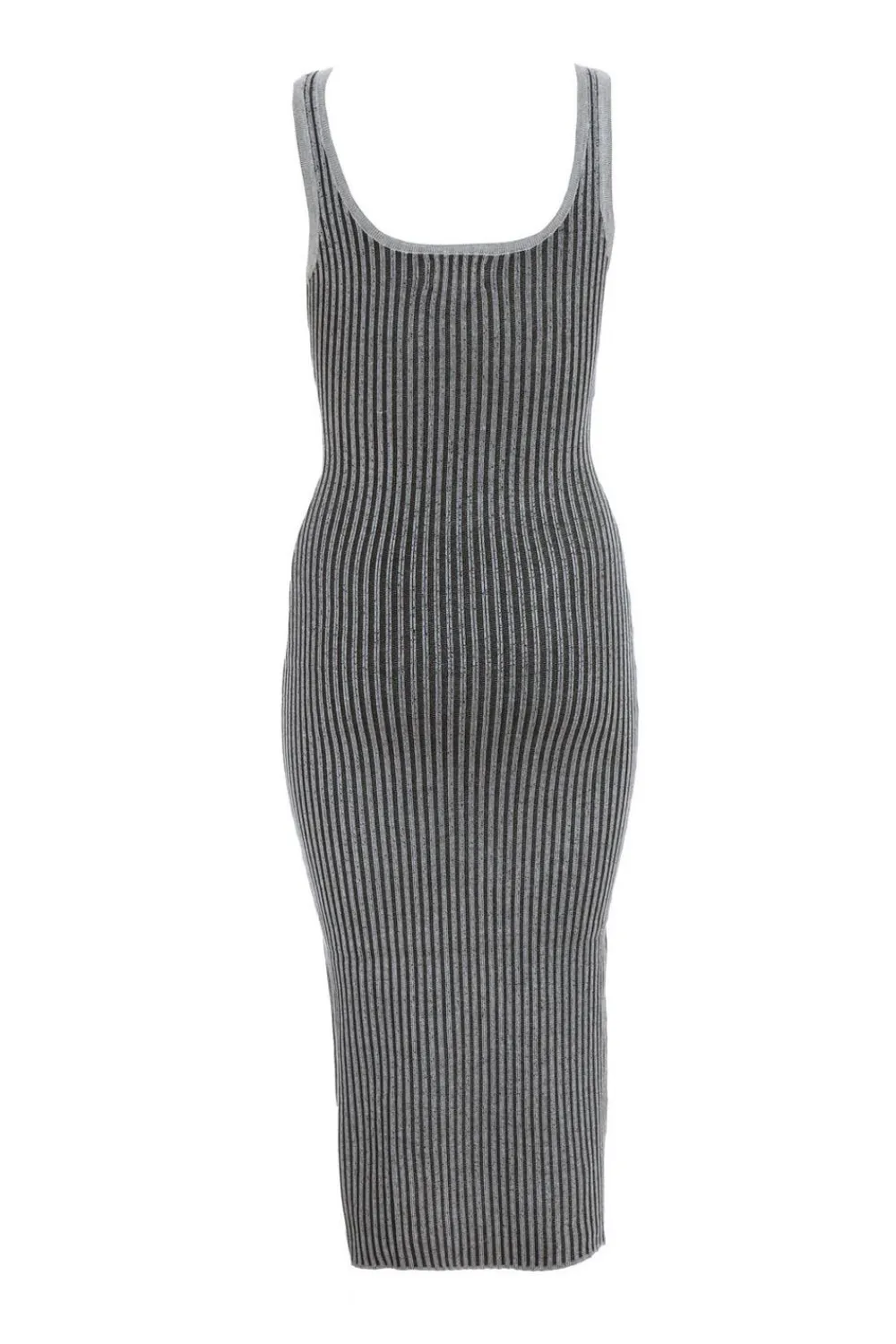 Quiz Midi Dresses|Day Dresses>Black Ribbed Midi Dress