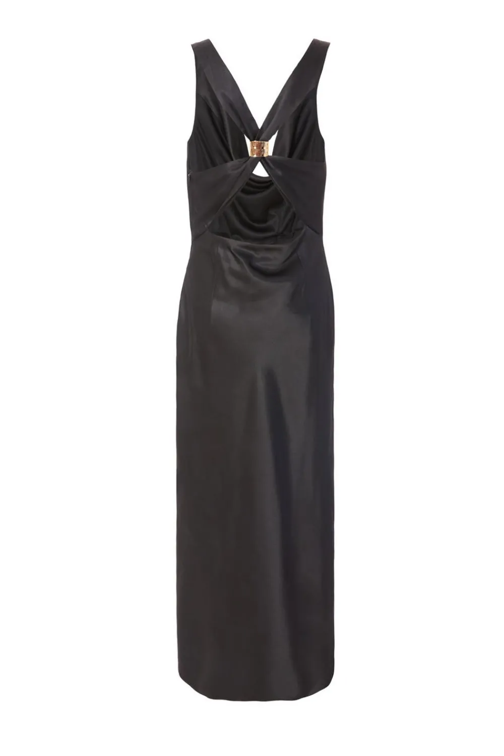 Quiz Christening Guest|Wedding Guest Dresses>Black Satin Cowl Neck Midaxi Dress