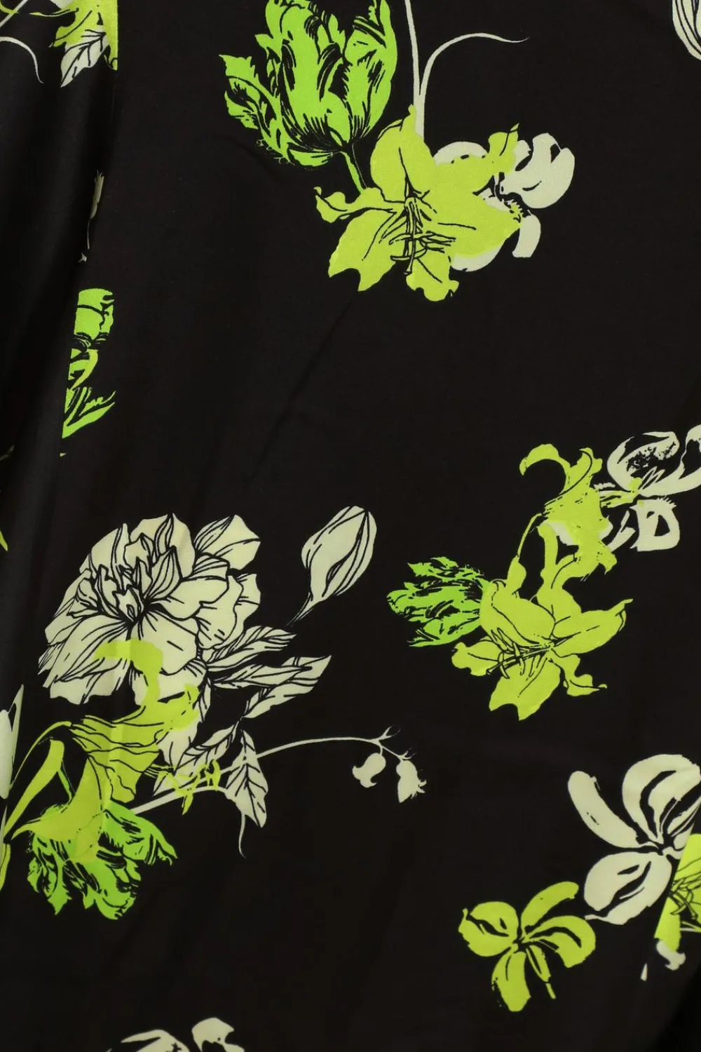 Quiz Skirts|Florals>Black Satin Floral Midaxi Skirt