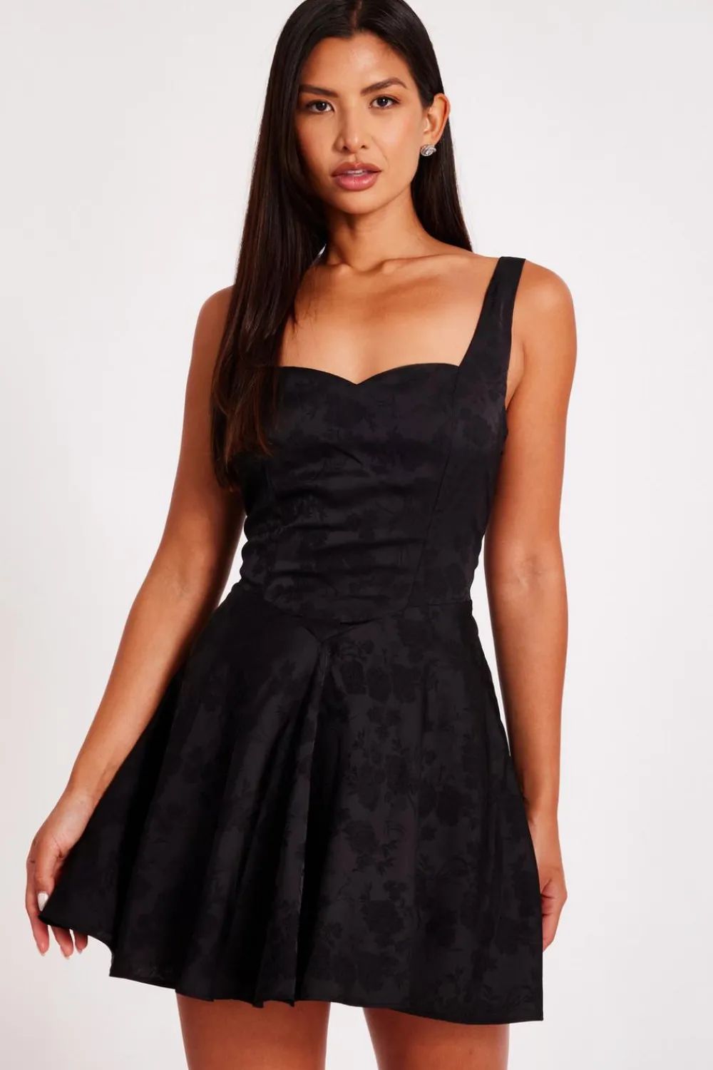Quiz Day At The Races|Dresses>Satin Jacquard Mini Dress