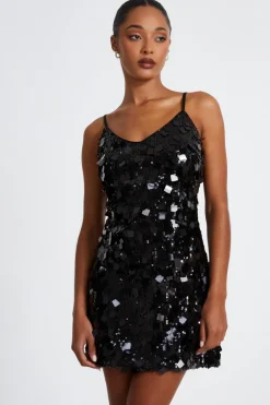 Quiz Occasion Dresses|Mini Dresses>Black Sequin Mini Dress