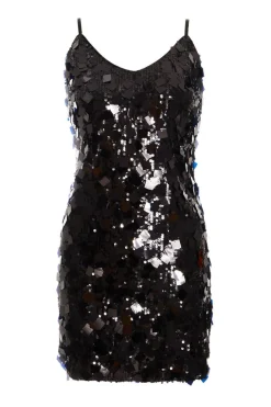 Quiz Occasion Dresses|Mini Dresses>Black Sequin Mini Dress