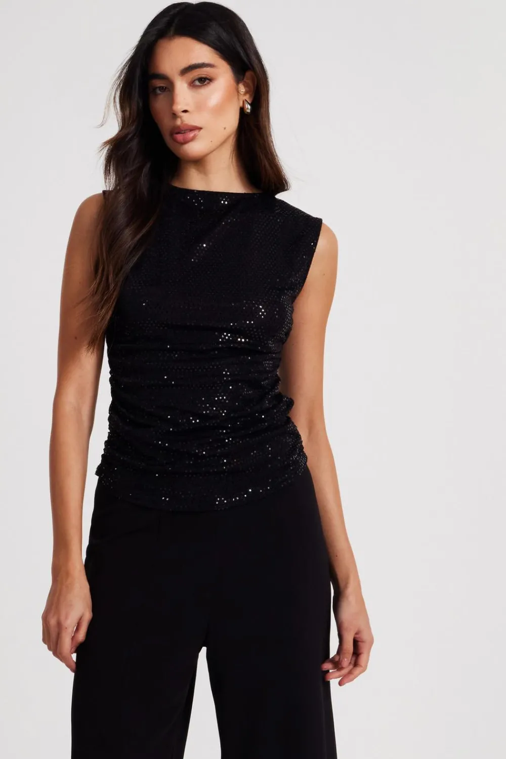 Quiz Going Out Tops|Tops>Sequin Vest Top