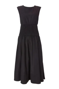 Quiz Summer Clothes|Holiday>Black Shirred Waist Midaxi Dress