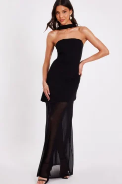 Quiz Prom Dresses|Prom & Ball>Strapless Mesh Hem Maxi Dress