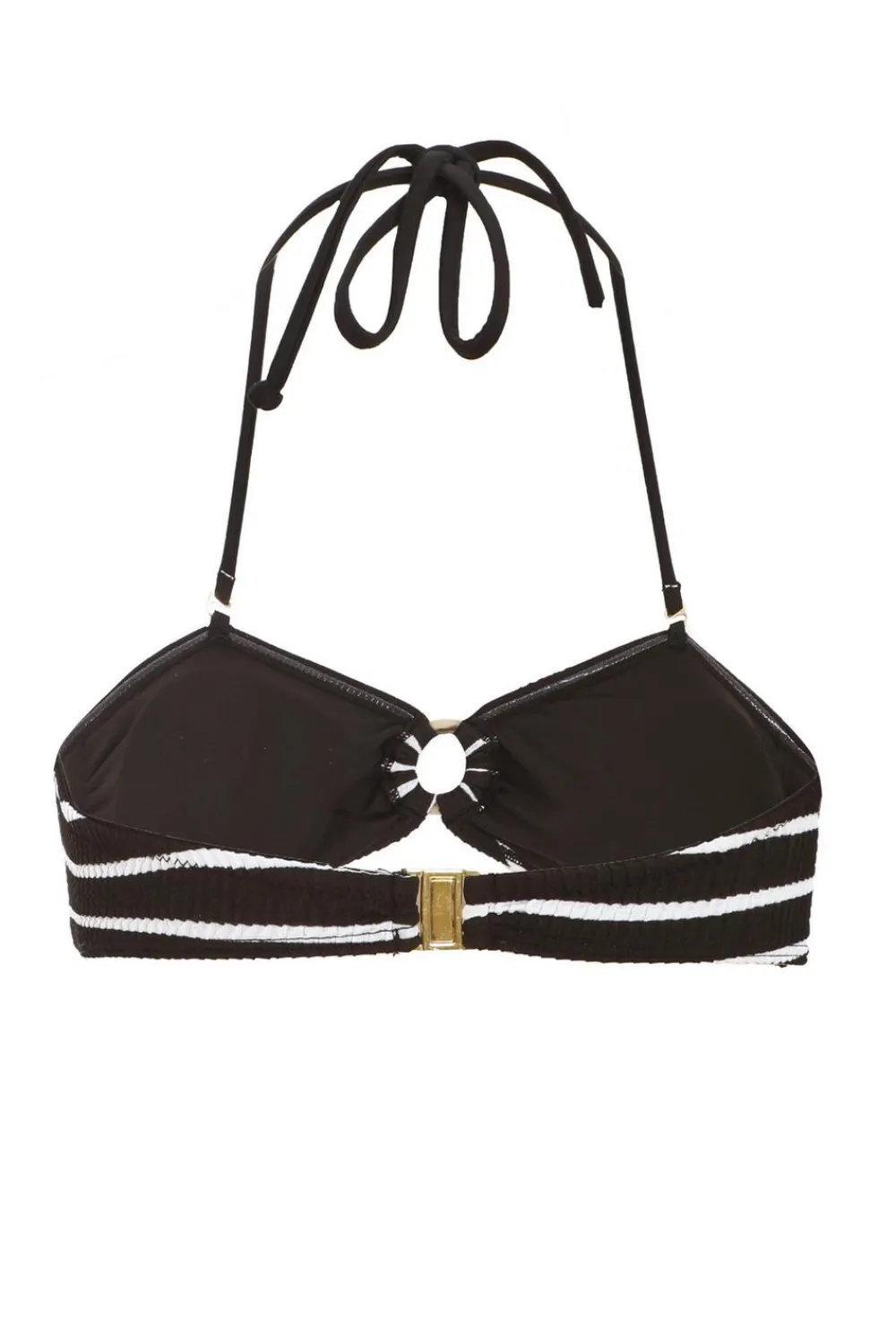 Quiz Holiday Accessories|Holiday>Black Stripe Crinkle Bikini Top