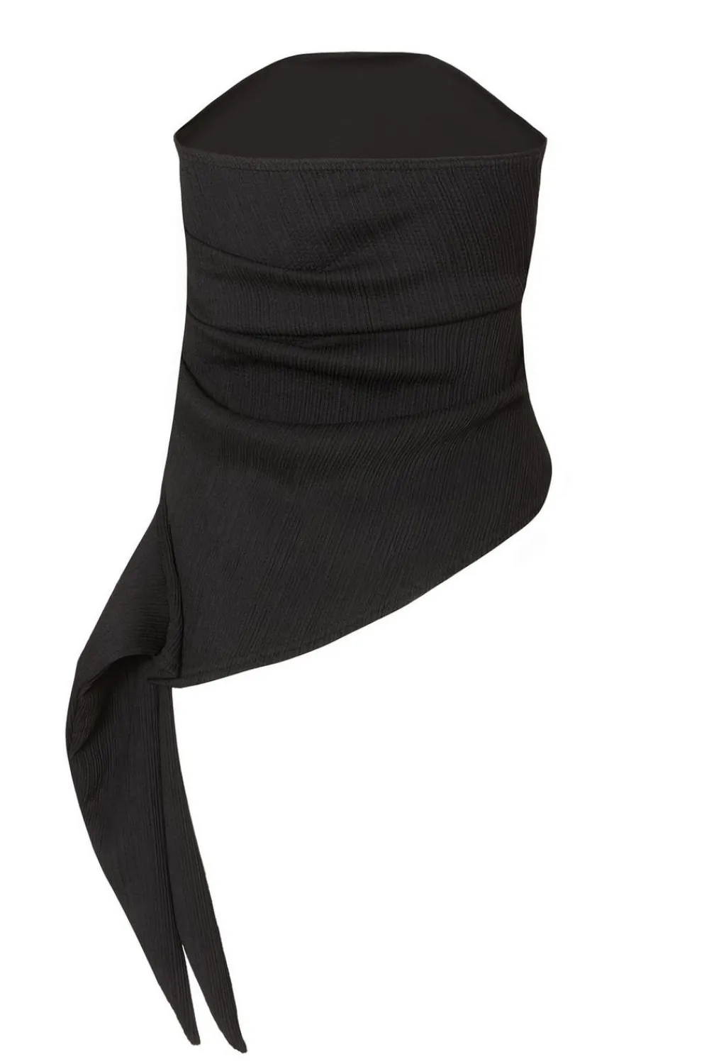 Quiz Going Out Tops|Tops>Black Textured Bandeau Top