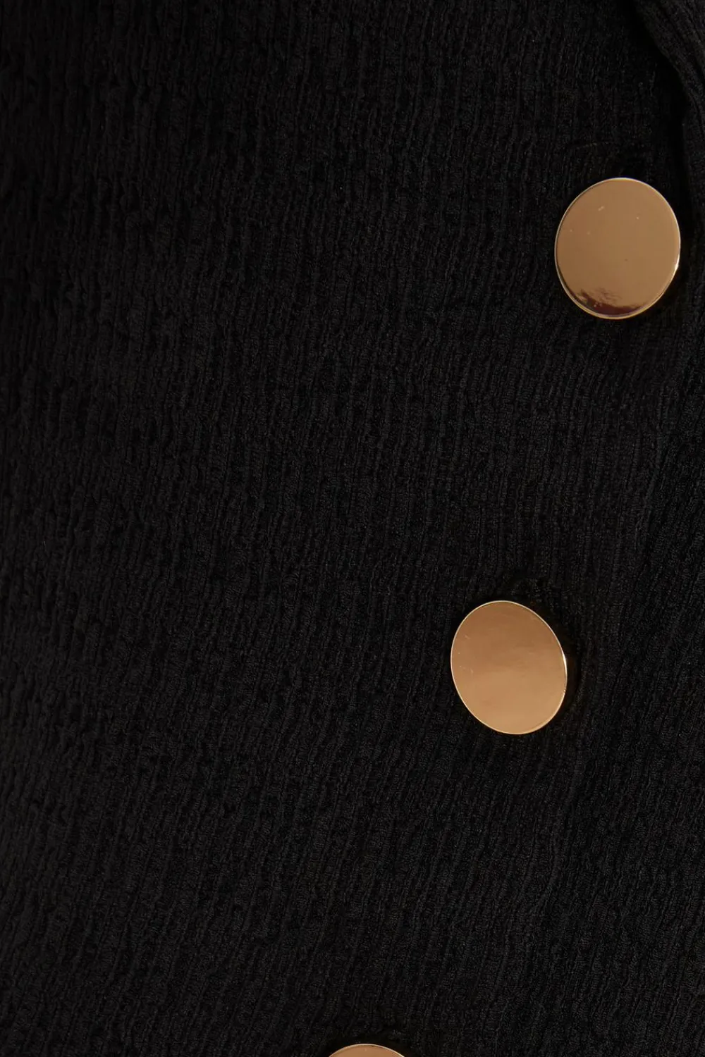 Quiz Waistcoat|Workwear>Black Textured Button Down Sleeveless Waistcoat