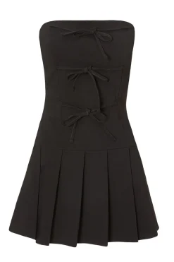 Quiz Going Out|Dresses>Tie Front Mini Dress