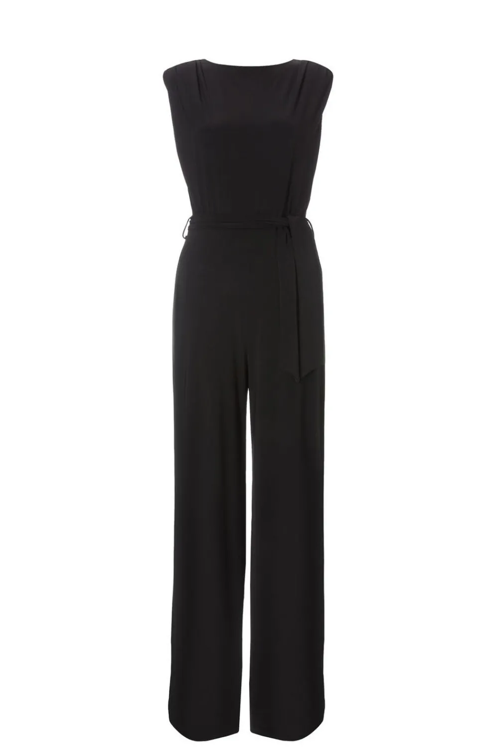 Quiz Going Out Jumpsuits|Black Jumpsuits>Tie Waist Jumpsuit