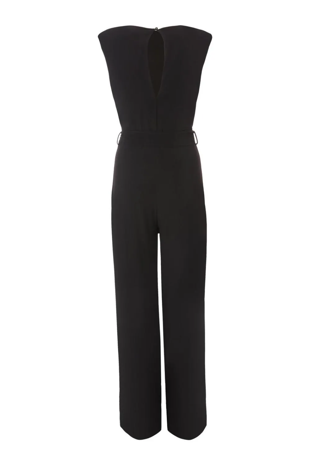 Quiz Going Out Jumpsuits|Black Jumpsuits>Tie Waist Jumpsuit