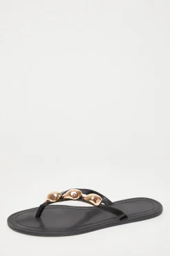 Quiz Sandals|Holiday Shoes>Toe Thong Flat Sandals