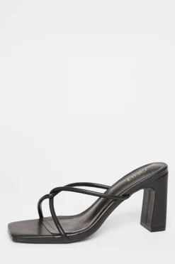 Quiz Holiday Shoes|Heels>Twist Front Strappy Block Heels