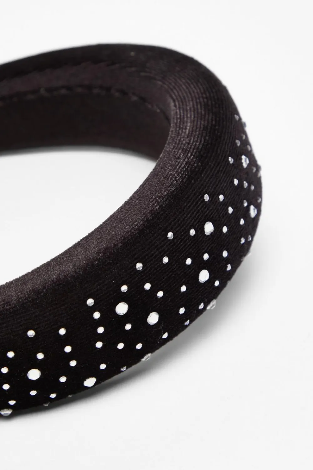 Quiz Hair Accessories>Black Velvet Diamante Headband