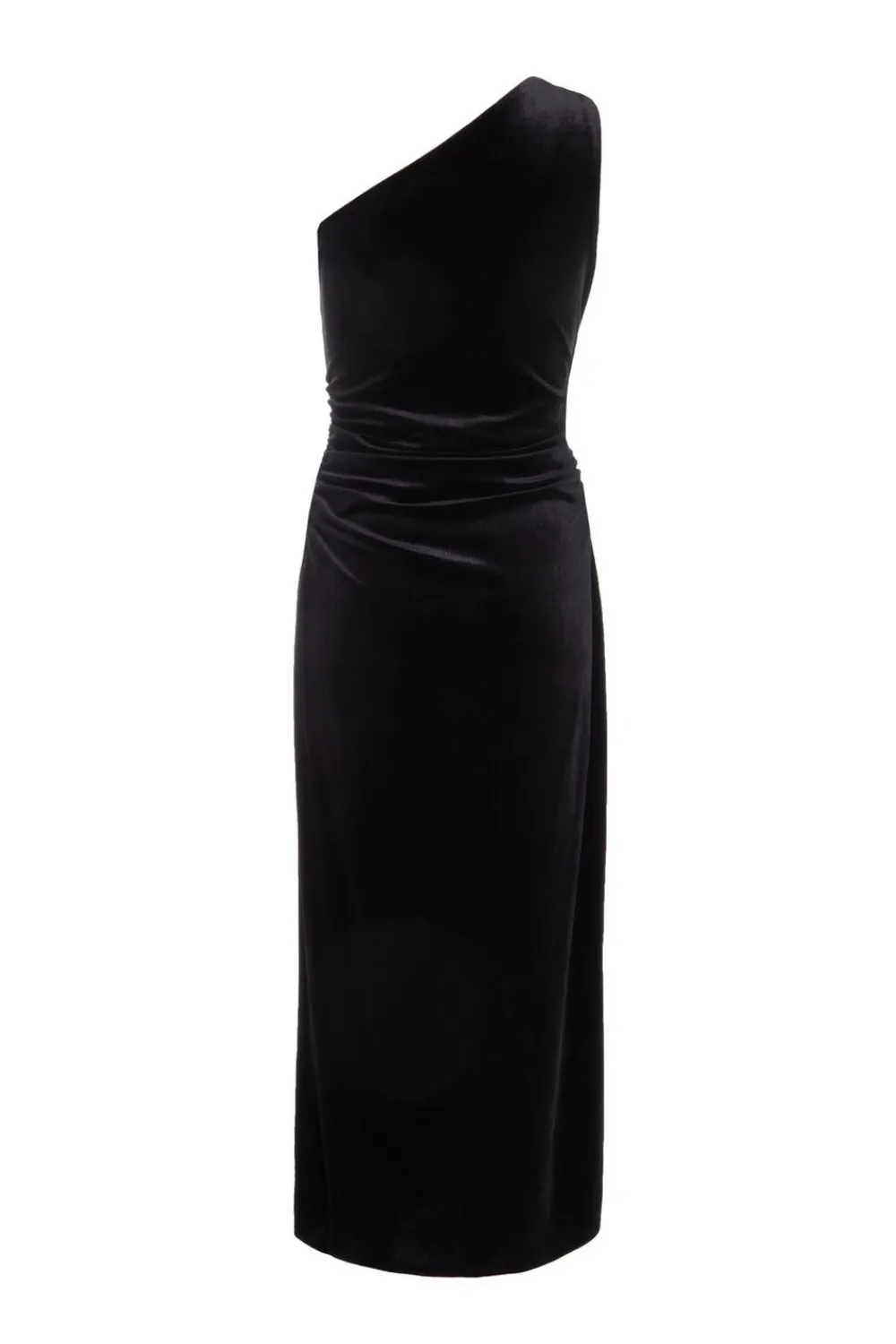 Quiz Evening Dresses|Occasion Dresses>Velvet One Shoulder Midaxi Dress