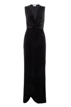 Quiz Prom Dresses|Prom & Ball>Black Velvet Twist Front Maxi Dress
