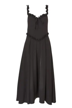Quiz Day At The Races|Christening Guest>Black Woven Corset Midaxi Dress