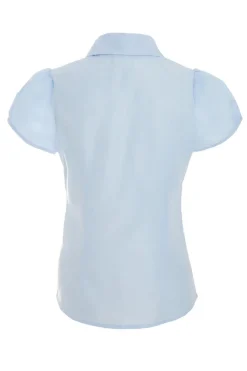 Quiz Shirts & Blouses|Workwear>Blue Button Down Short Sleeve Shirt