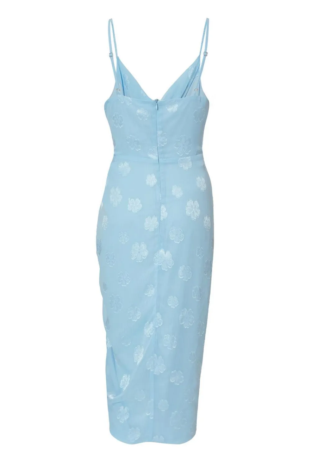 Quiz Day At The Races|Christening Guest>Blue Chiffon Floral Midi Dress