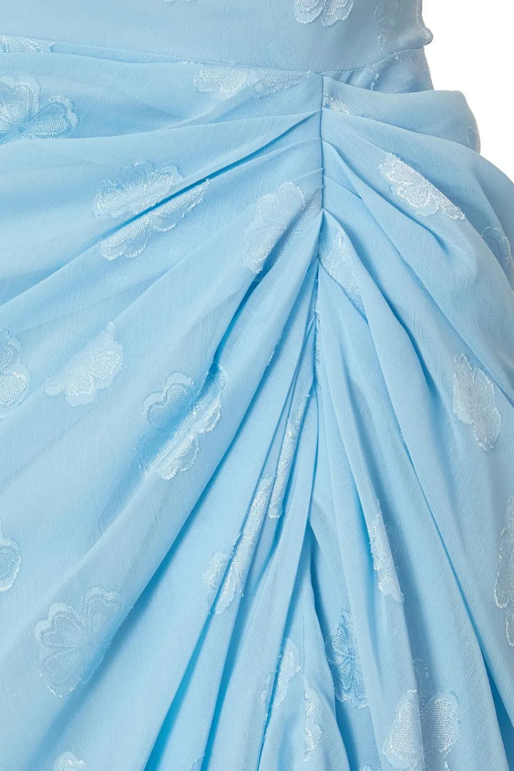 Quiz Day At The Races|Christening Guest>Blue Chiffon Floral Midi Dress