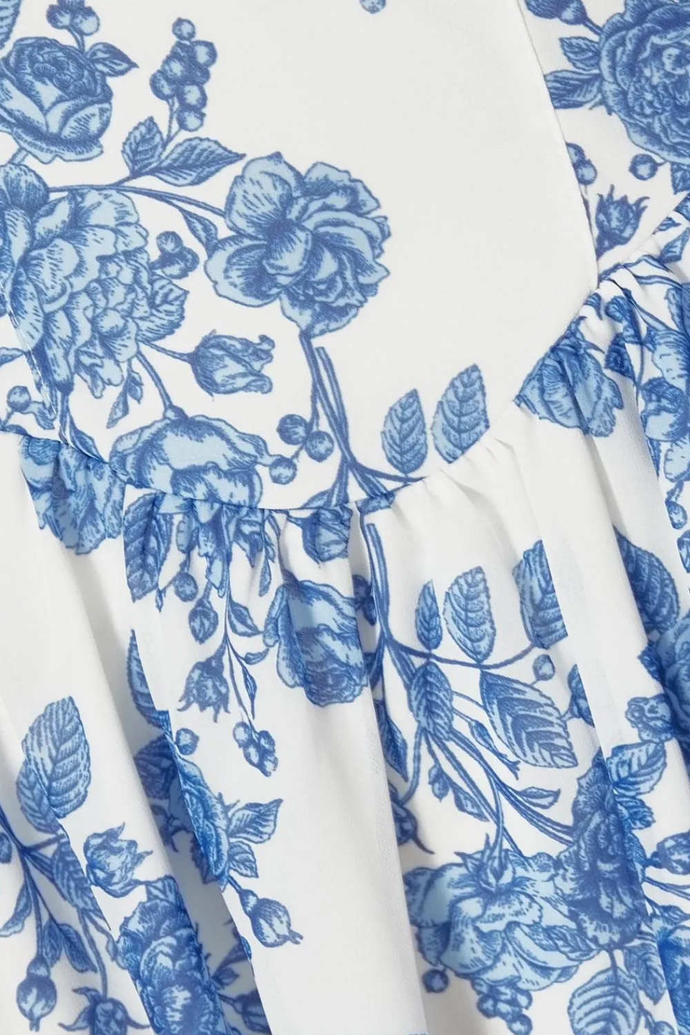 Quiz Day At The Races|Christening Guest>Blue Chiffon Floral Mini Dress