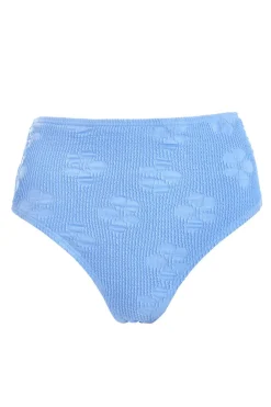 Quiz Holiday Accessories>Blue Crinkle High Waist Bikini Bottoms